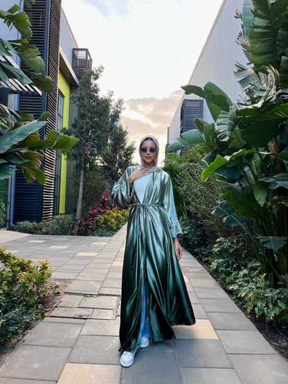 Velvet Kaftan in Green