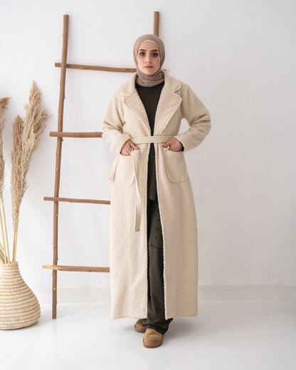 Cloud Maxi Coat in beige