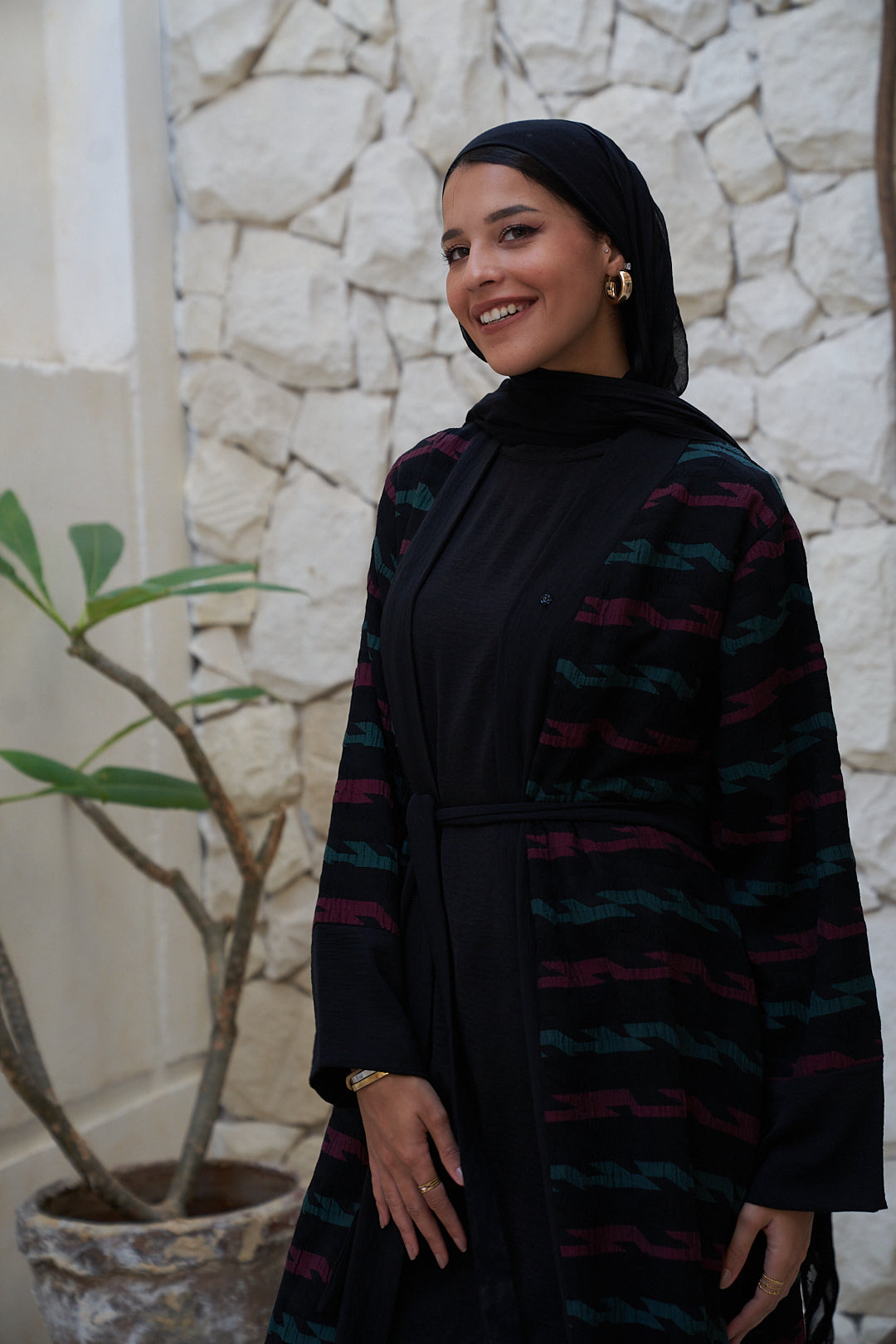 Patterned closhe Abaya