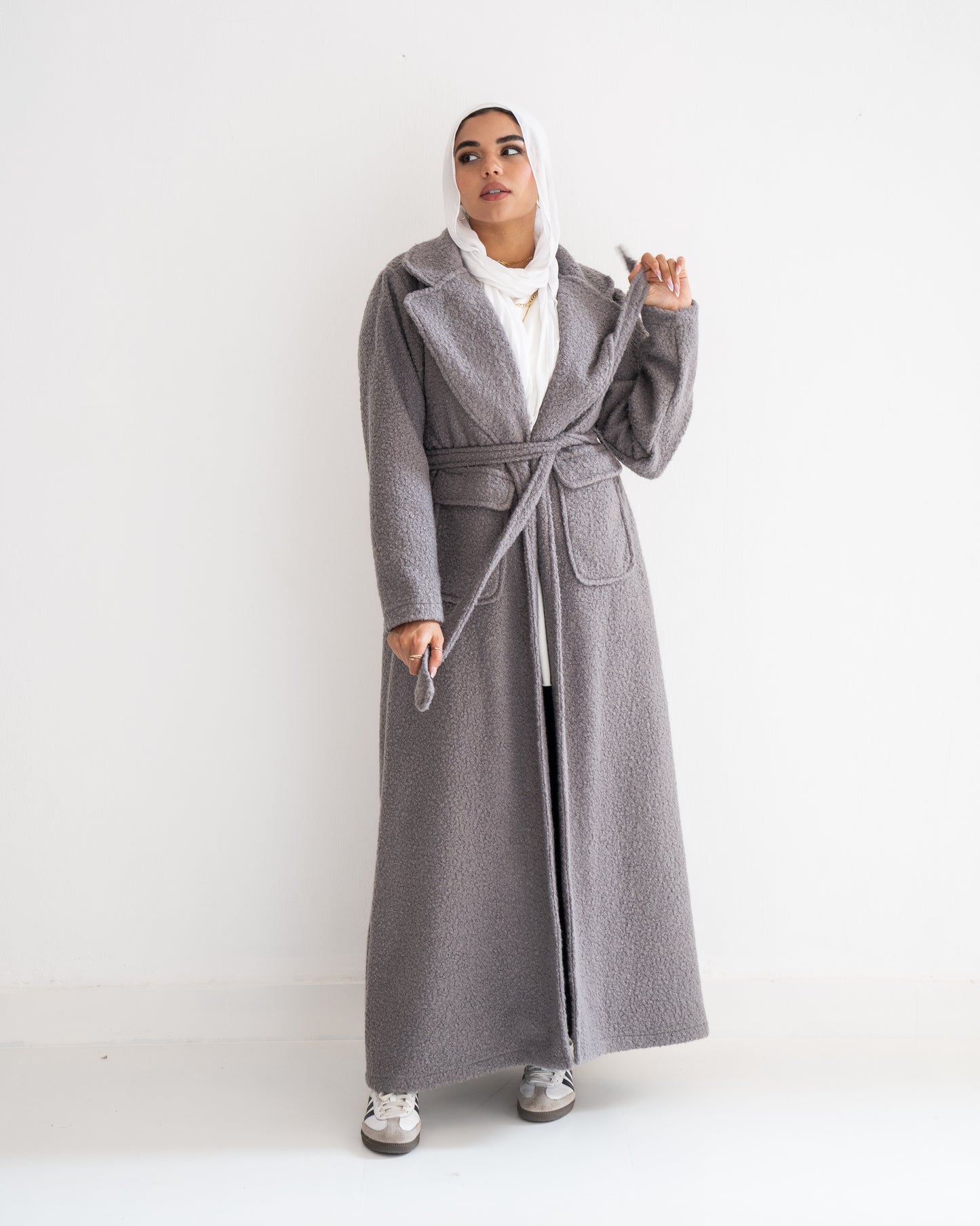 Cloud Maxi Coat in Grey