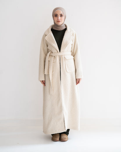 Cloud Maxi Coat in beige