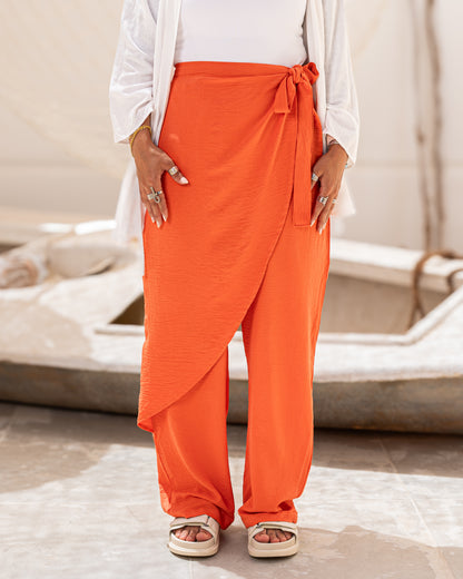 Wrapped Linen Pants