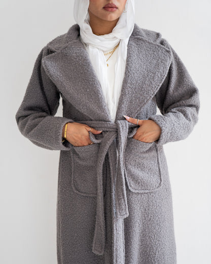 Cloud Maxi Coat in Grey