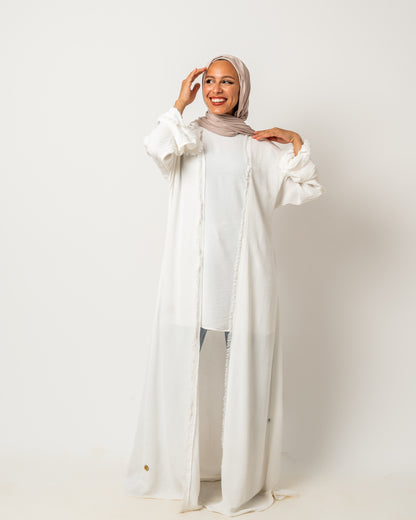 Plain Abaya with fringes