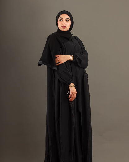 Pleated Pockets Abaya