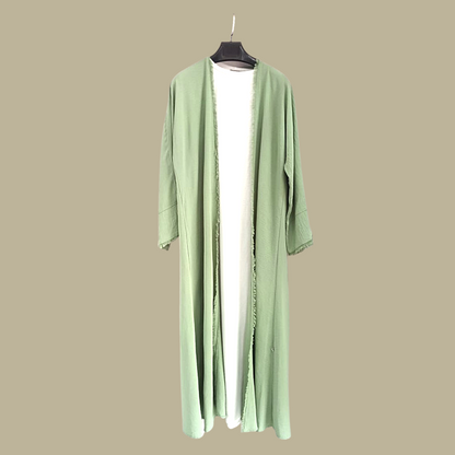 Plain Abaya with fringes