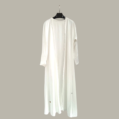 Plain Abaya with fringes